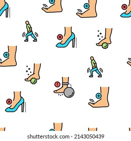 Ilustración de líneas delgadas del vector de pies planos con un patrón sin inconvenientes