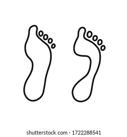 flat feet doodle icon, vector illustration