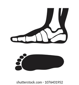 flat feet vector
