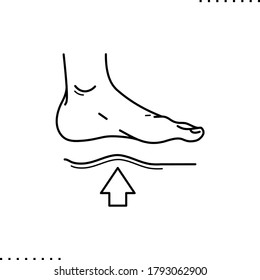 flat feet vector icon in outlines