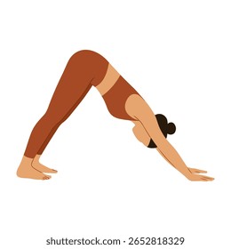 Flat Female Yoga Poses, Mindful Wellness Art