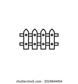 flat fence icon, flat vector, fence illustration