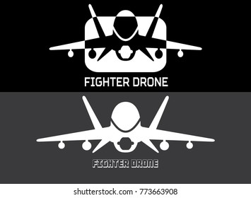 flat fighter drone logo