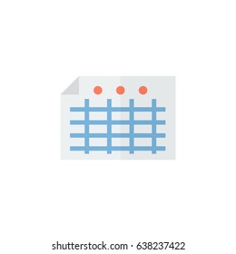 Flat File Element. Vector Illustration Of Flat Sheet Isolated On Clean Background. Can Be Used As File, Sheet And Paper Symbols.