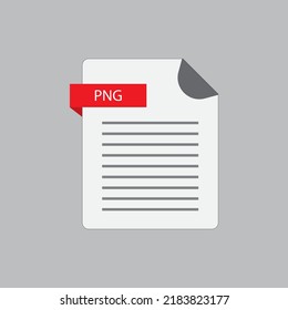 Flat file format png icon vector art, png file format icon