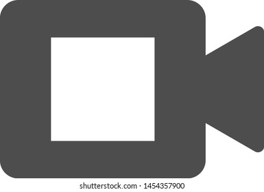 Flat filled camera stop icon. Vector icon.