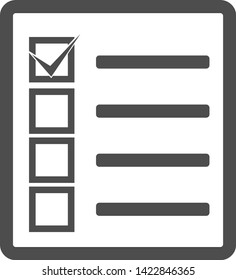 Flat filled checklist icon. Vector image.