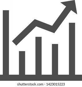 Flat filled diagram icon. Vector image.