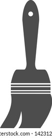 Flat filled middle brush icon. Vector image.