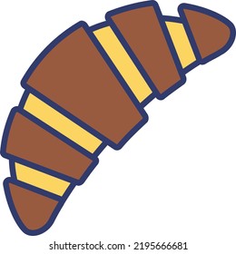 Flat filled outline sweet desert pastry icon