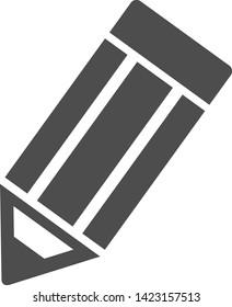 Flat filled pencil icon. Vector image.