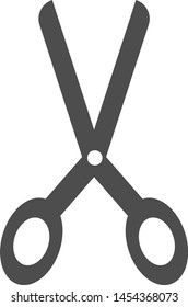 Flat filled scissors icon. Vector icon.