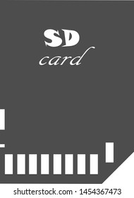 Flat filled sd card icon. Vector icon.