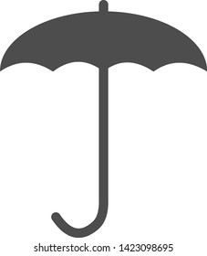 Flat filled umbrella icon. Vector image.