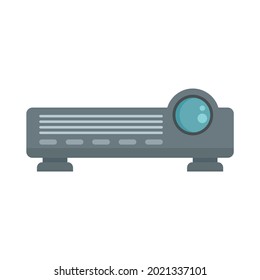 Flat film projector icon. Flat illustration of flat film projector vector icon isolated on white background