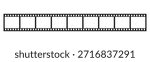 Flat Film Strip Frames Set Isolated on White Background.