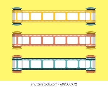 flat film strip vector design