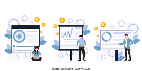 Illustration des Pauschalfinanzdesign-Pakets