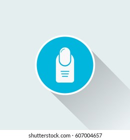 flat finger nail icon