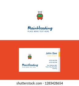 Flat Fire brigade truck  Logo and Visiting Card Template. Busienss Concept Logo Design