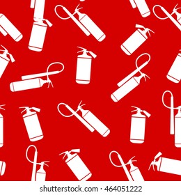 Flat Fire Extinguisher Seamless Pattern Background. Vector Illustration. EPS10