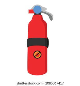 Flat fire extinguisher vector illustration on white background