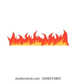 Flat Fire Icon Vector for Hot, Burning, and Flame Design Element