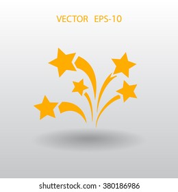 Flat a firework icon. Vector.