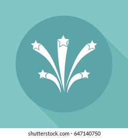 Flat a firework icon. Vector.