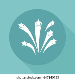 Flat a firework icon. Vector.