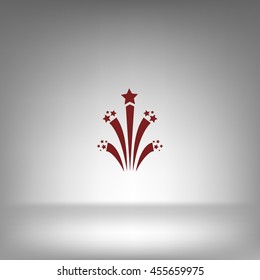 Flat firework icon vector illustration