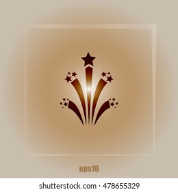 Flat firework icon vector illustration