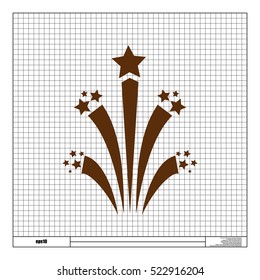 Flat firework icon vector illustration