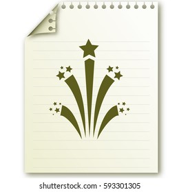 Flat firework icon vector illustration