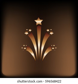 Flat firework icon vector illustration