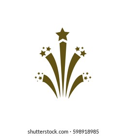 Flat firework icon vector illustration