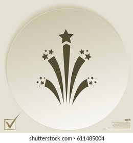 Flat firework icon vector illustration