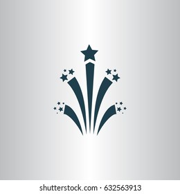 Flat firework icon vector illustration