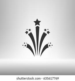 Flat firework icon vector illustration