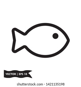 flat fish icon symbol sign, vector, eps 10