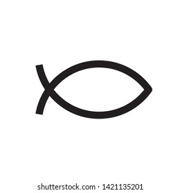 flat fish icon symbol sign, vector, eps 10