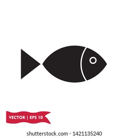flat fish icon symbol sign, vector, eps 10