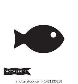 flat fish icon symbol sign, vector, eps 10