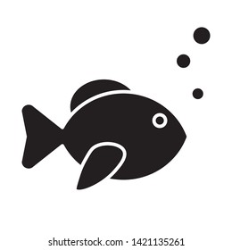 flat fish icon symbol sign, vector, eps 10