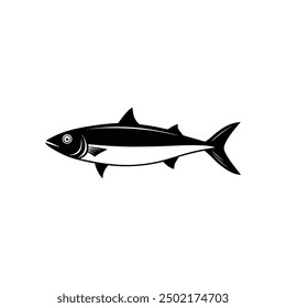Flat Fish line art vector illustration