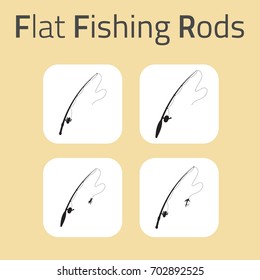 Flat Fishing Rods Set