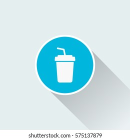 flat fizzy drink icon
