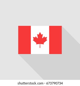 Flat Flag of Canada. Symbol of Canada.