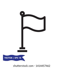 flat flag icon symbol sign, vector, eps 10