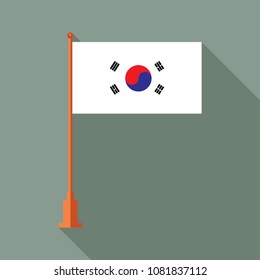 flat flag of korea vector